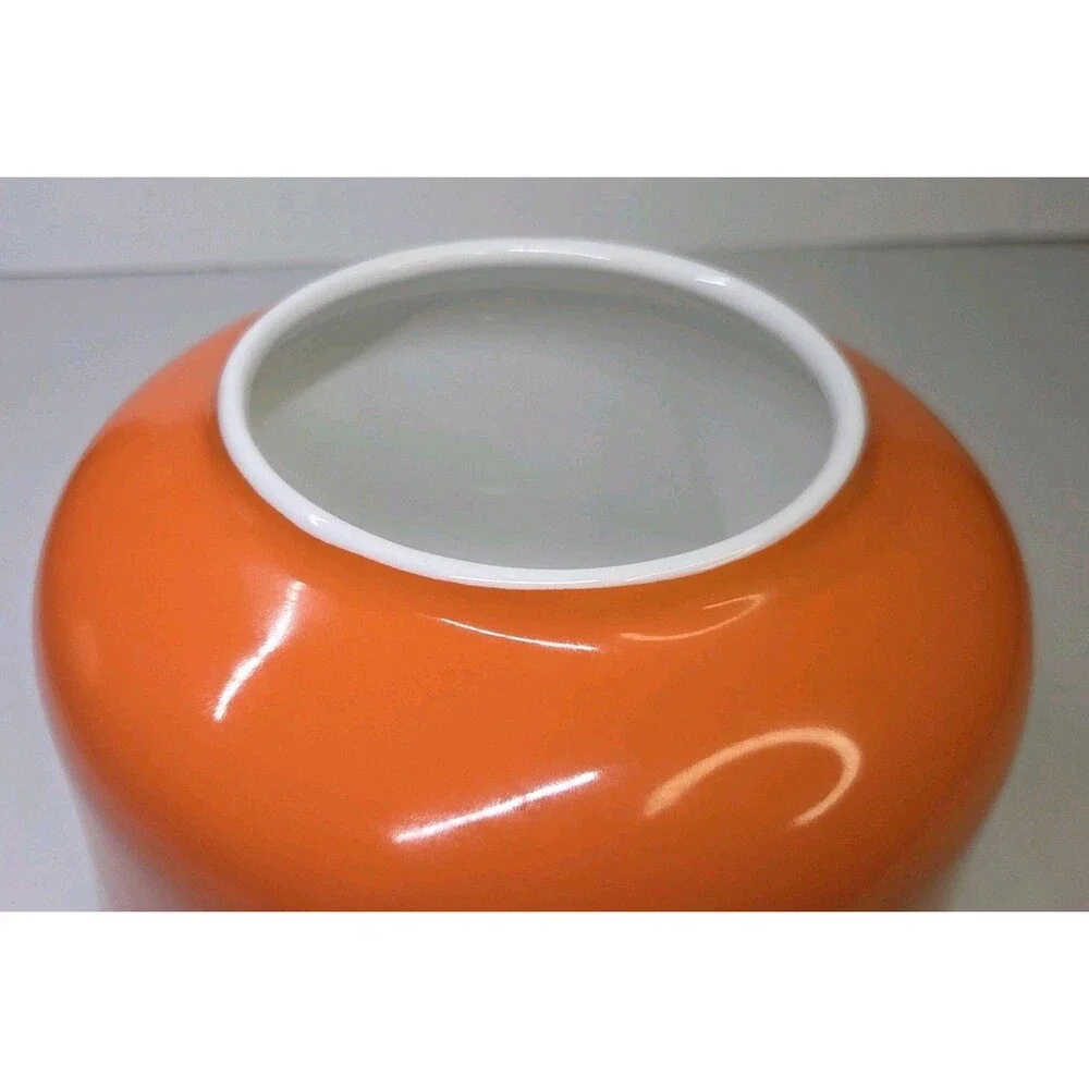 Hemingway Design for Royal Doulton Round Rose Vase Orange & White 6